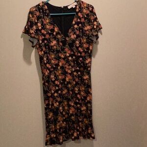 Loft navy floral size 0 dress